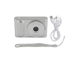 Câmera Digital 4k 48mp Zoom Digital 16x Autofoco Compacta Micro Slr Portátil Com Tela Tft De 2.4 Polegadas Para Viagens E Vlogging Prata