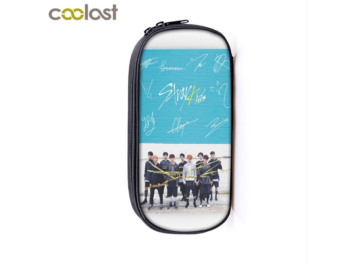 Estojo de lápis Kpop Stray Kids, bolsa de maquiagem Stray Kids para mulheres, estojo de lápis para adolescentes Minho Jisung Woojin Chanbin Felix Miraflow