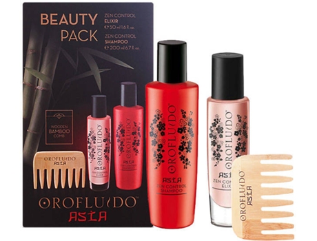 Kit Champô + Elixir + Pente Bambu  Asia Beauty (200 ml)