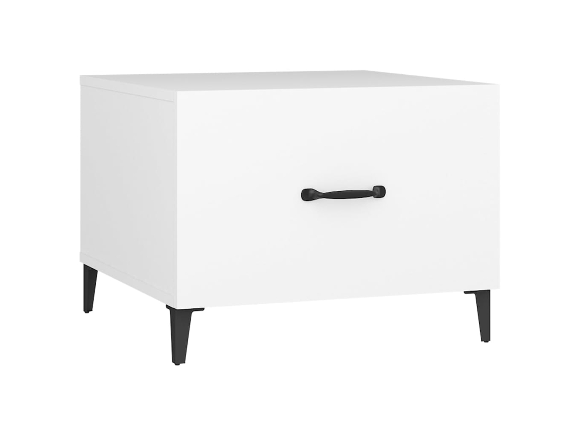 Mesa de centro com pés de metal 50x50x40 cm branca MAISON EXCLUSIVE
