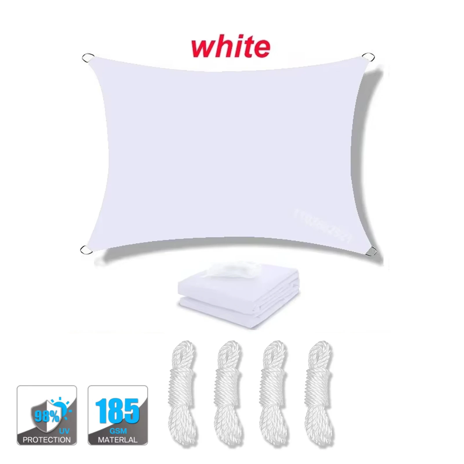 Vela de Sombreamento MDUG branco 300x500cm, com Proteção Uv