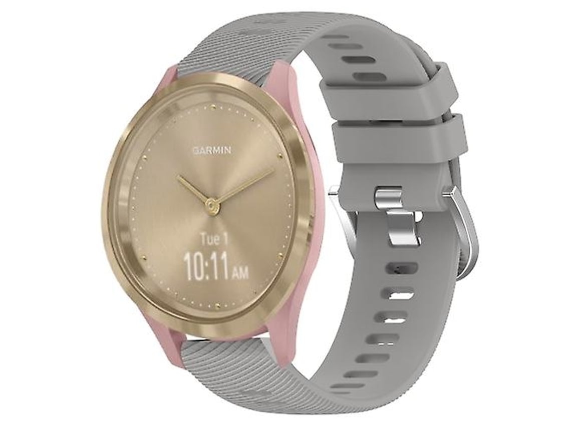 Lurelia Pulseira De Silicone Cinza, Compatível Com Garmin Vivomove 3s 18 Mm