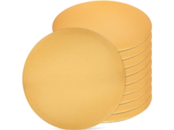 Suportes Descartáveis Para Bolos Sherchpry Em Papelão Ondulado, 10 Unidades, 25cm, Dourados, Bandejas Resistentes Com