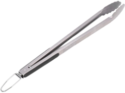 Pinça Para Alimentos Em Aço Inoxidável E Silicone, Ideal Para Churrasco, Camping E Culinária, 210g, Preta E Prateada