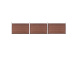 Vidaxl Painel De Vedação Para Jardim 526x106 Cm Wpc Castanho