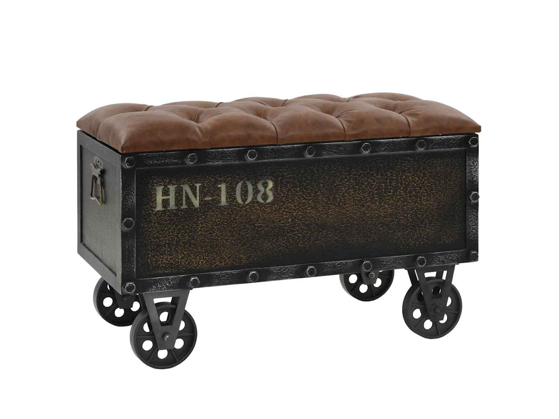 Storage Bench, Storage Benches Vidaxl Marrom Couro Artificial