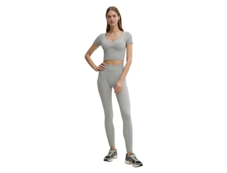 Top De Mulher Acho Roupas Algodão Cinzento (xs/s)