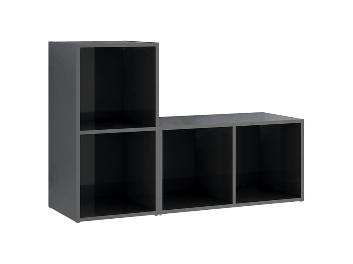 Tv Cabinet Set, Tv Cabinet Sets Vidaxl Cinzeto Madeira Processada (72 X 35 X 36.5 Cm)