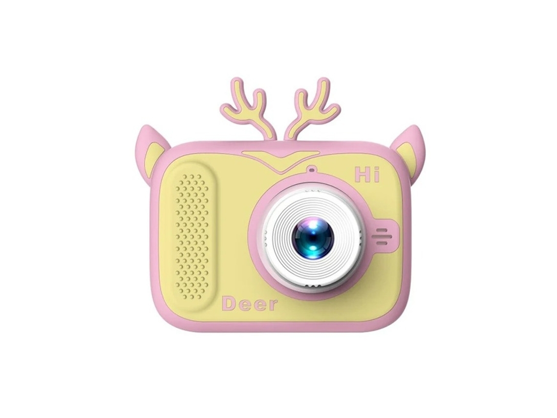 Câmera Infantil Hd 2000w Com Câmeras Duplas Frontal E Traseira (pink Deer)