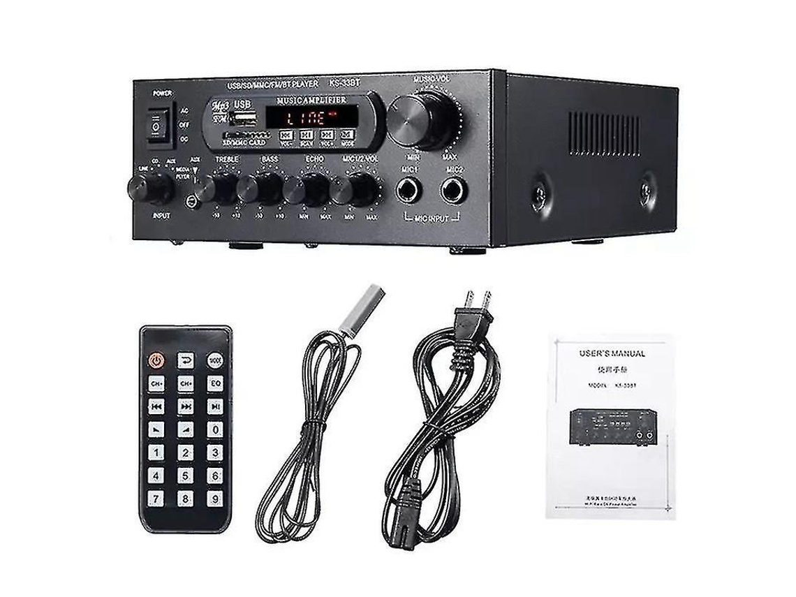 Amplificador Bluetooth Hi-fi Digital De 1200 W E 220 V Com 33 Bits, Estéreo E Led.