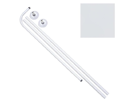 Barra baño curva 18 mm. (80x110 a 196) blanco