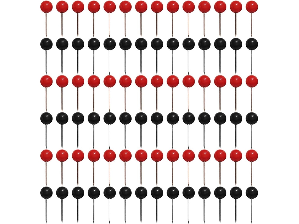 Tachinhas De Metal Resistentes Ao Desgaste, 600 Unidades 300 Pretas, 300 Vermelhas, Ideais Para Mapas E Pôsteres