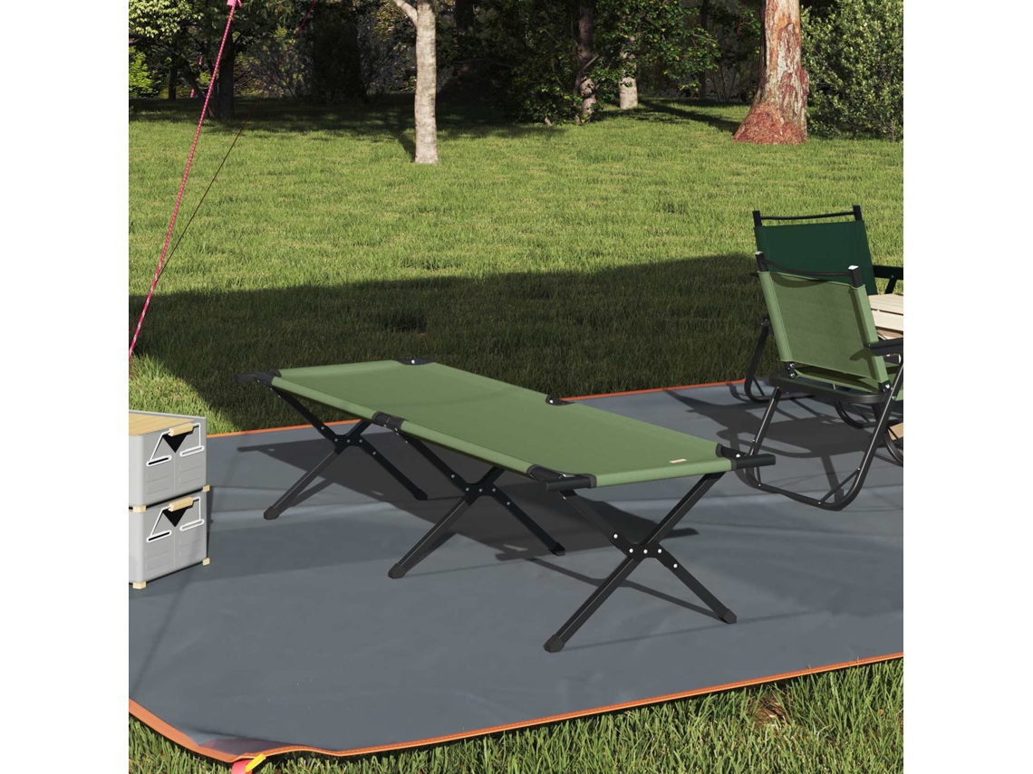 Vidaxl Cama De Camping Dobrável Verde 193 X 69 X 45 Cm Tecido Oxford