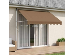 Vidaxl Toldo Retrátil Manual Bege 100 Cm