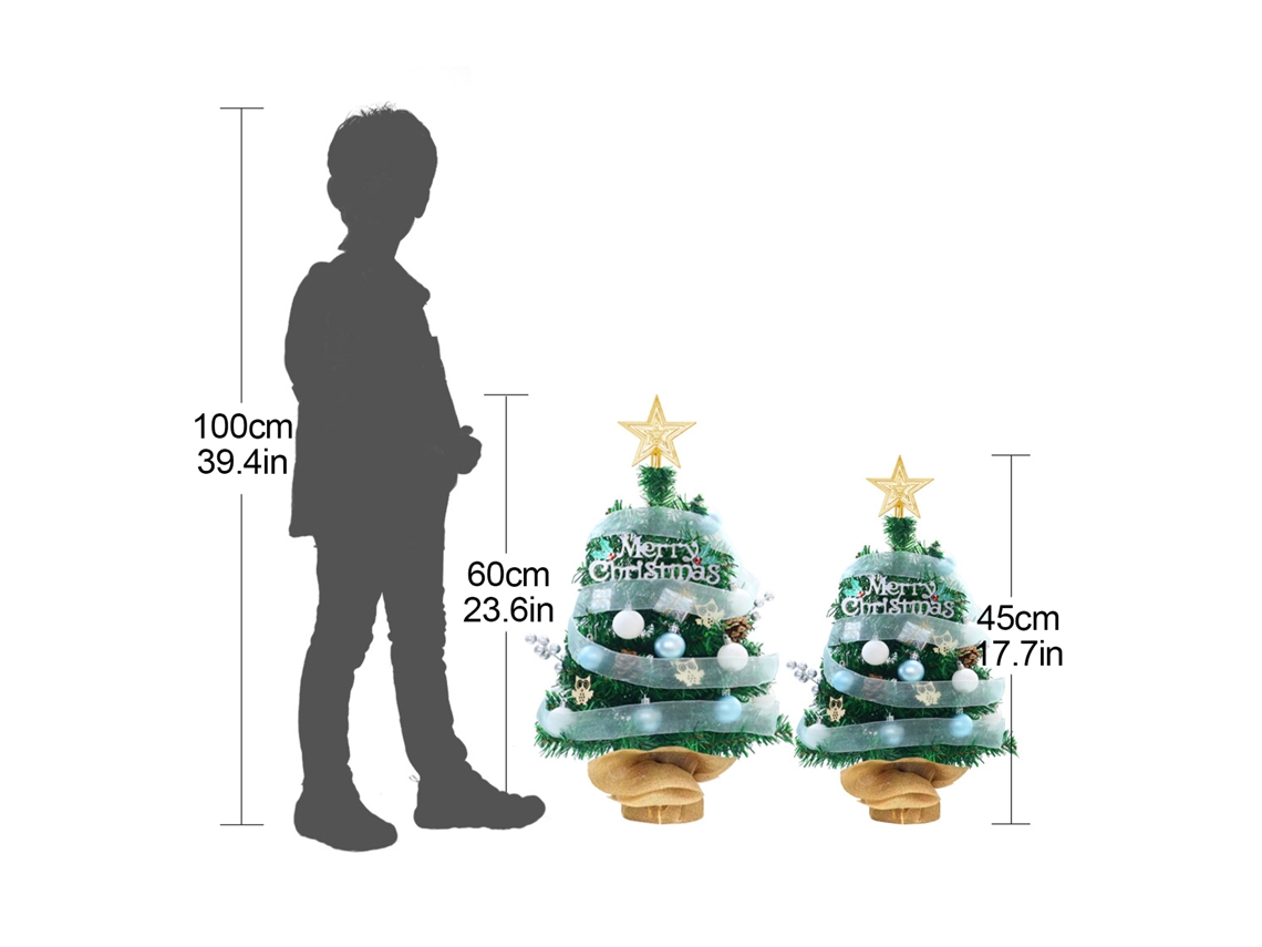 Pacote De Árvore De Natal Com Luzes Para Mesa
