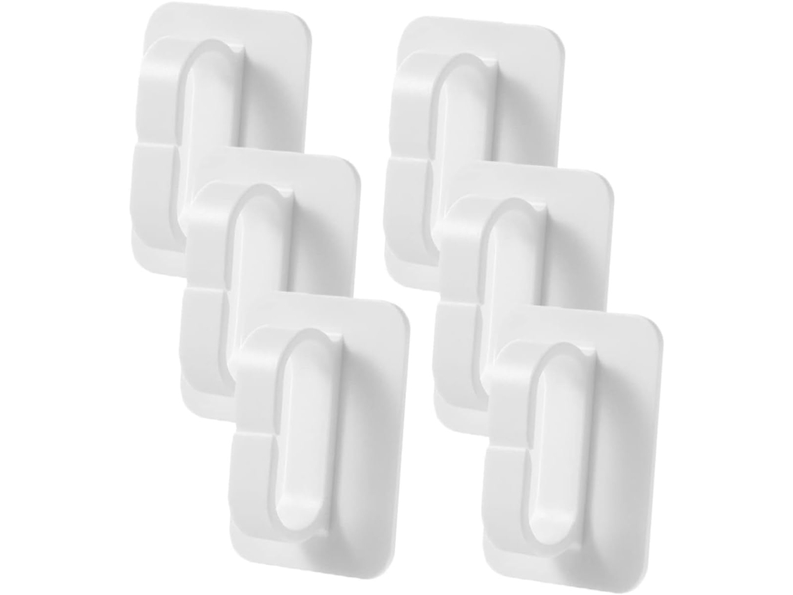 Conjunto De 6 Ganchos Adesivos Multifuncionais, Parede