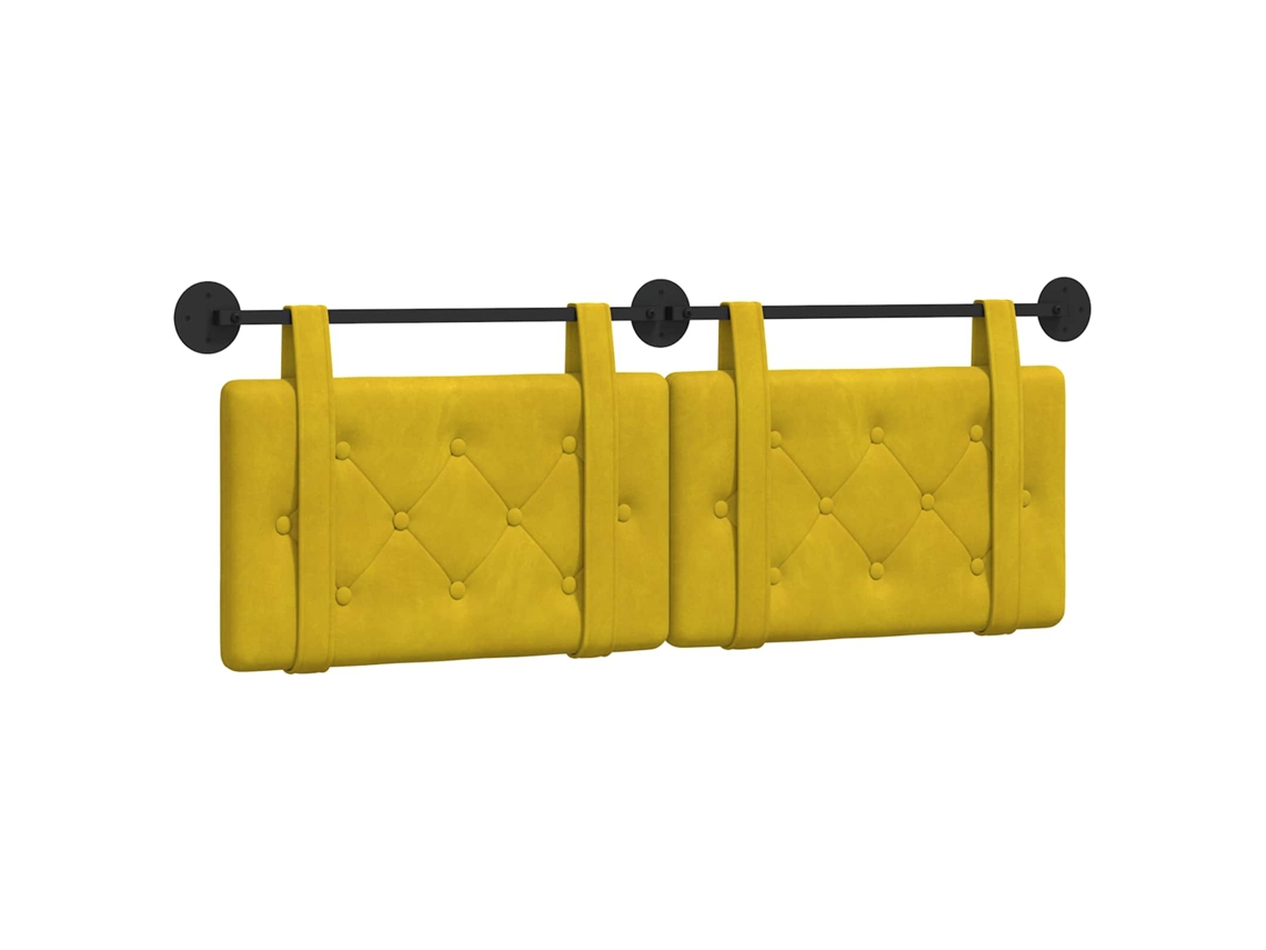 Cabeceira Suspensa Amarelo Veludo MAISON EXCLUSIVE