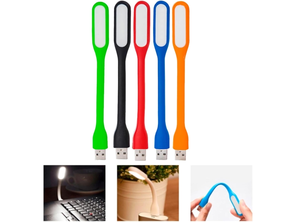 5 Lâmpadas Led Usb Flexíveis Pescoço Ganso, para Notebook/teclado ZYBLSSBB