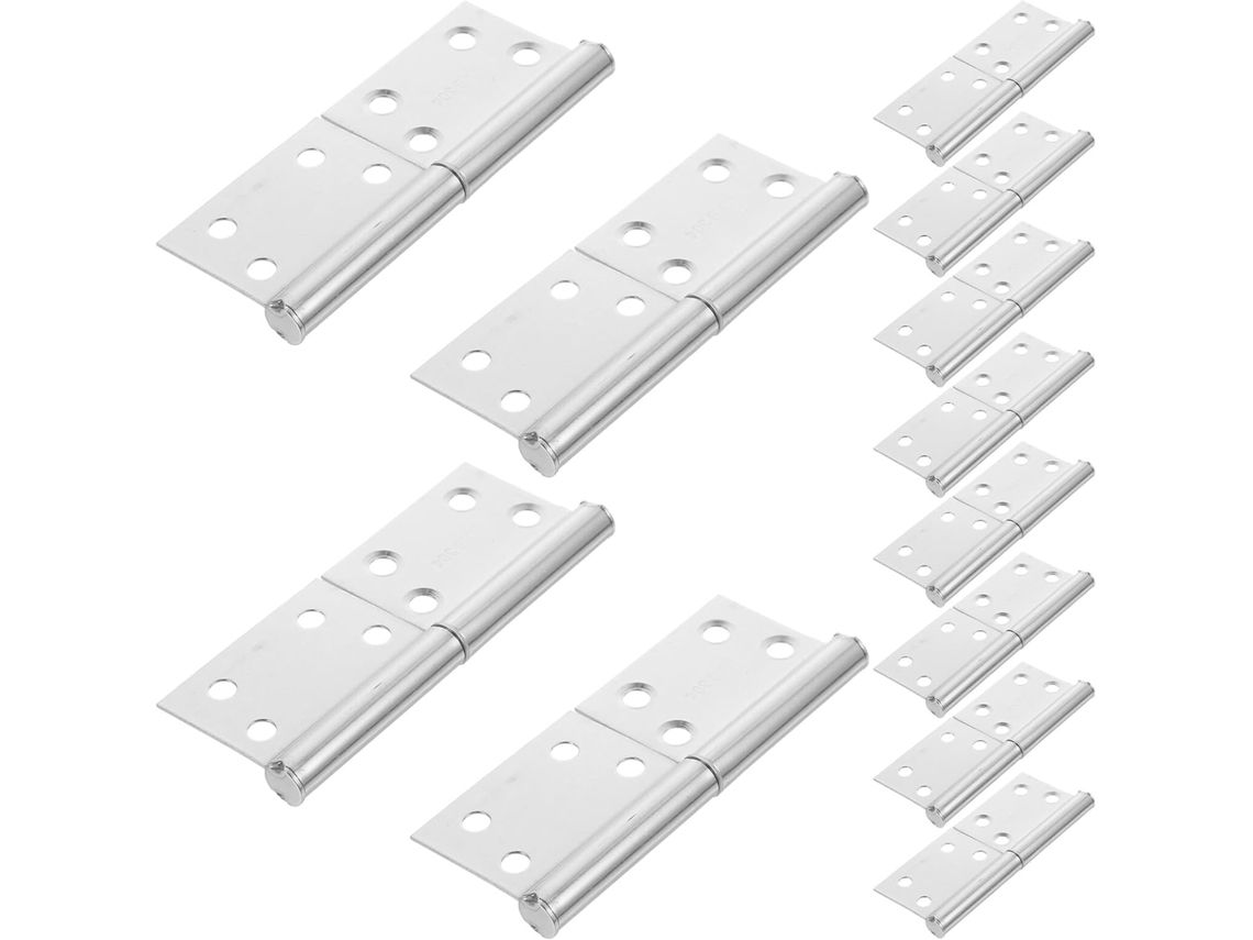 Conjunto De 6 Pares Dobradiças Aço Inoxidável Reforçadas 10 Cm (4