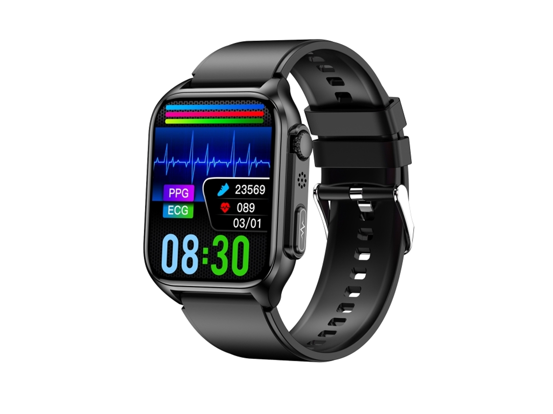 Smartwatch De 1,96 Polegadas Com Pulseira De Silicone Resistente À Água Ip67 E Controle Remoto Para Cuidados Domésticos (preto)