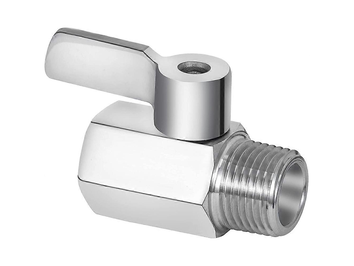 Válvula De Corte Para Chuveiro, Mini Válvula De Esfera Em Aço Inoxidável 304 Com Rosca Npt 1/2 Polegada Macho X 1/2 Polegada Fêmea