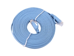 Cabo De Parche Utp Plano De Ethernet Cat6 Rj45 Para Roteador Lan 1000m Azul 5 Metros