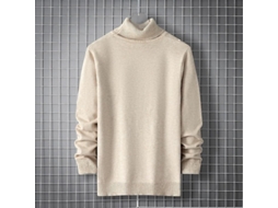 Jersey de Gola Alta Fasst para Homem de Inverno Casual em Tricot, Slim Fit, Cor Sólida