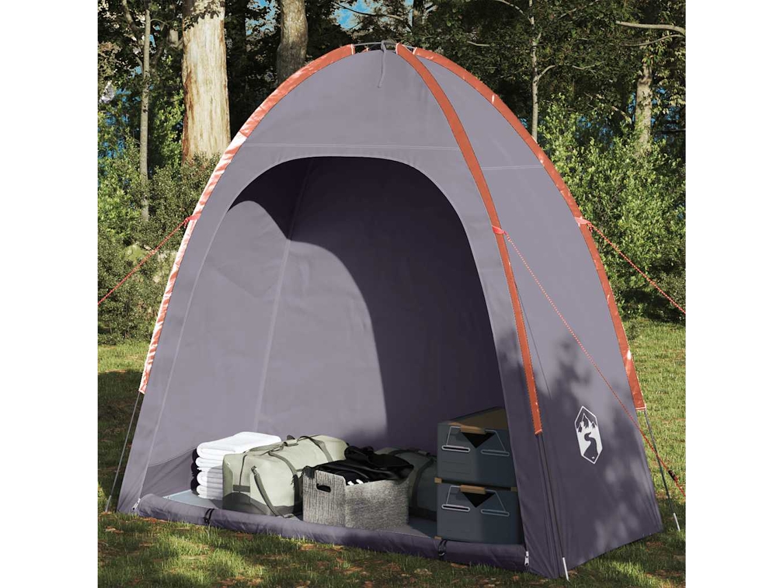Vidaxl Tenda De Arrumação Impermeável Cinzento E Laranja