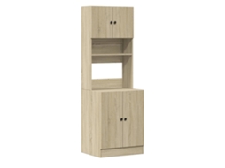 Kitchen Cabinet, Kitchen Cabinets Vidaxl Marrom Madeira Processada (n/a)