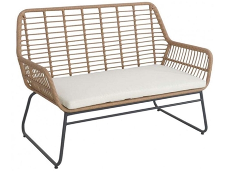 Sofá de 2 Lugares em Rattan Bege com Almofada Parana IBERA HOME