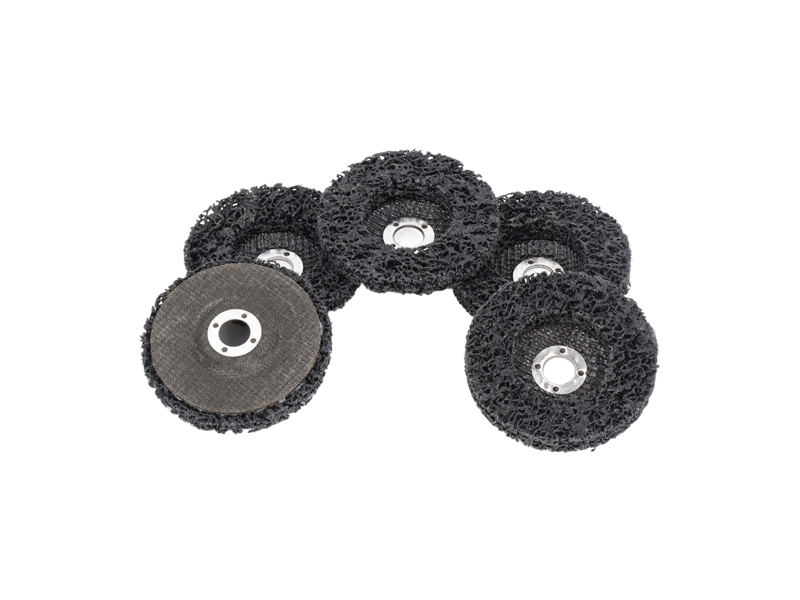 Laxiscreed Conjunto De Roda De Peeling De 5 Peças Preto Para Aço Inox, Carbono E Alumínio