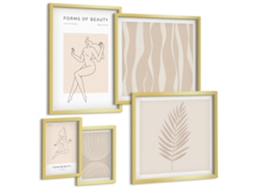 Conjunto De Pinturas Beleza Minimalista Motivos Espelharte (5 Peças)