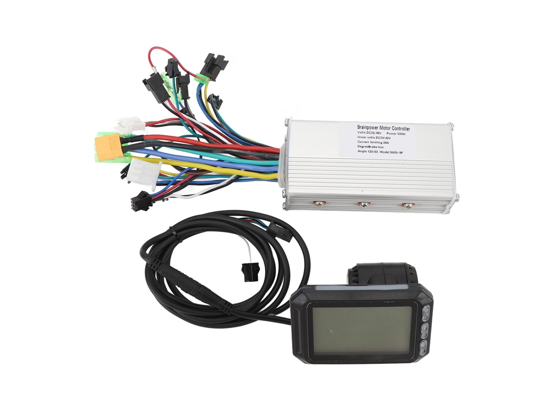 Mali kit Controlador de Bicicleta Elétrica 36v 48v 500w com Display Lcd S600 Conversão Brushless