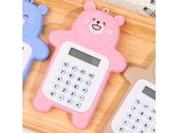 Calculadora Portátil Mini Oso Lindo De 8 Dígitos Para Estudiantes, Regalo Rosa