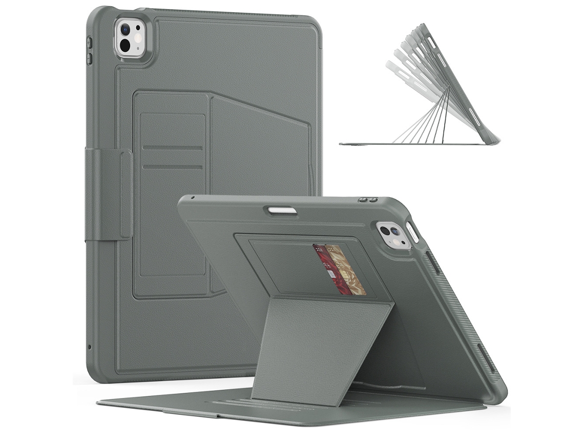 Capa para Ipad Pro13 2024 Adsorção Multifuncional com Ranhura para Caneta Cinza XIAOMOYU (m4)