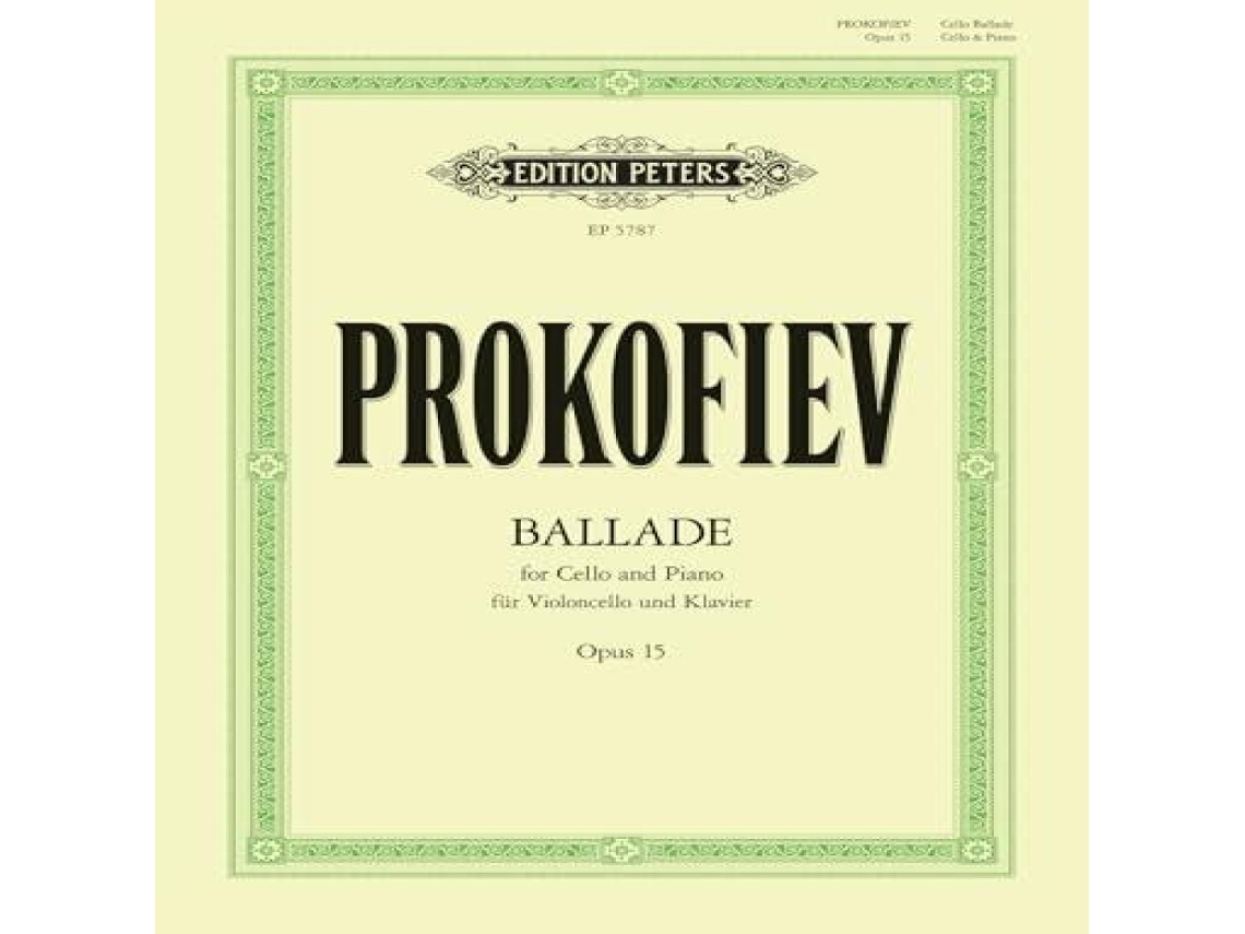 Livro Ballade for Cello and Piano Op. 15 de Edition Peters (Inglês)