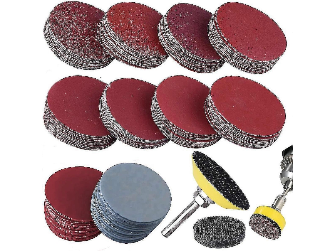 Kit Com 100 Discos De Lixa E Almofadas De Esponja Lixa De Alta Qualidade Slowmoose