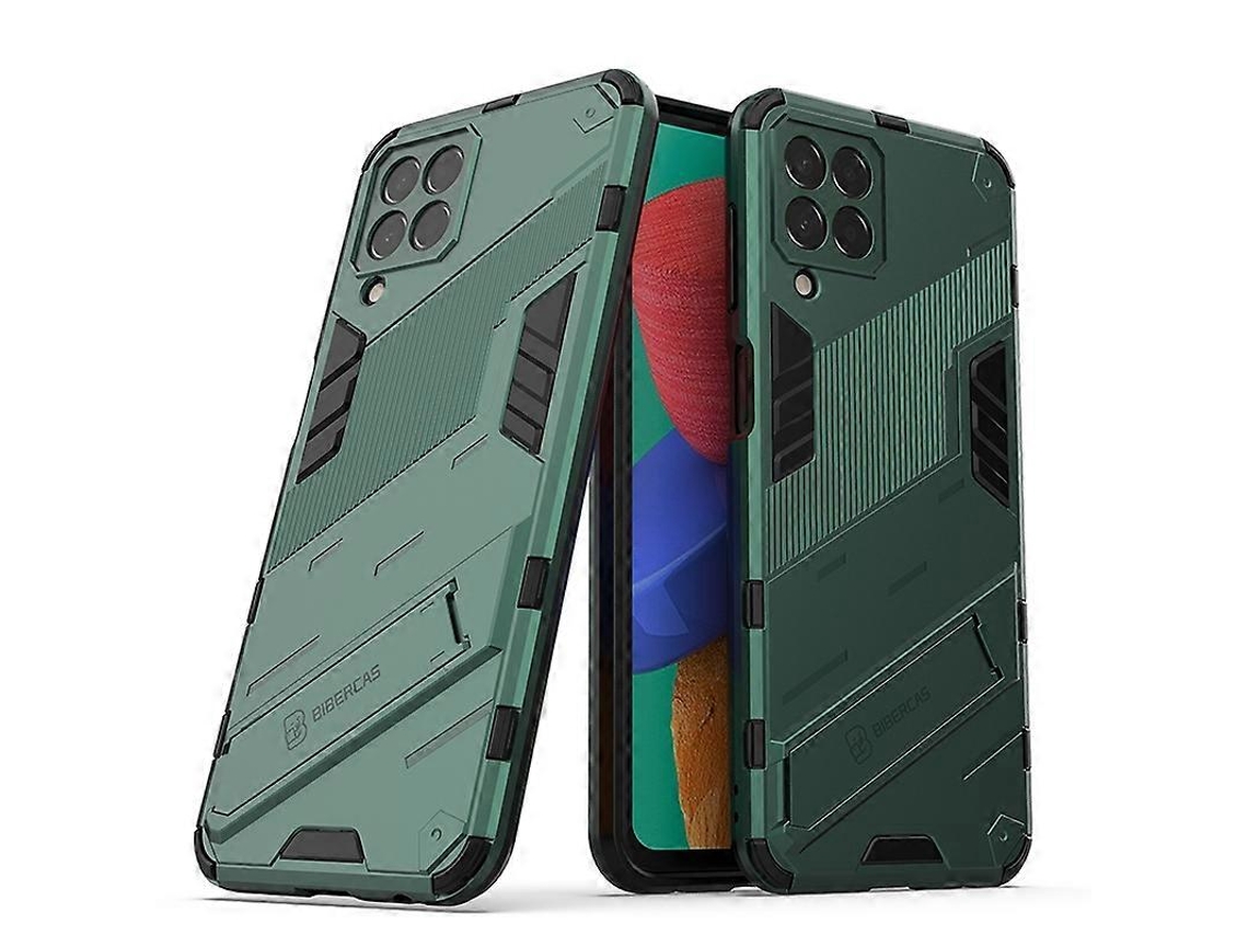 Capa De Celular 2 Em 1 Com Proteção Punk Armor Da Índia E Tpu À Prova De Choque Com Suporte Invisível Para Samsung Galaxy M33 5g