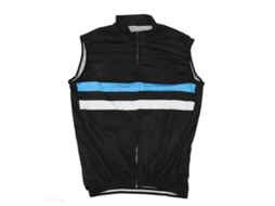 Colete de ciclismo Rebe, em malha respirável, secagem rápida, com detalhes refletivos, sem mangas, leve, esportivo, azul claro, tamanho XXXL.