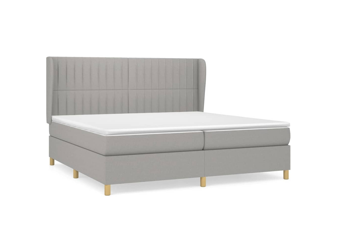 Box Spring Bed, Box Spring Beds Vidaxl Cinzeto Tecido (200 X 200 Cm)