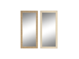 Espelho De Parede Home Esprit Bege Natural 74 X 2 X 162 Cm (2 Unidades)