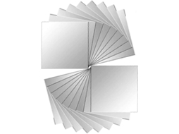Omni 18 Peças de Espelhos Adesivos Autoadesivos para Parede 15x15 Cm Decoração Diy