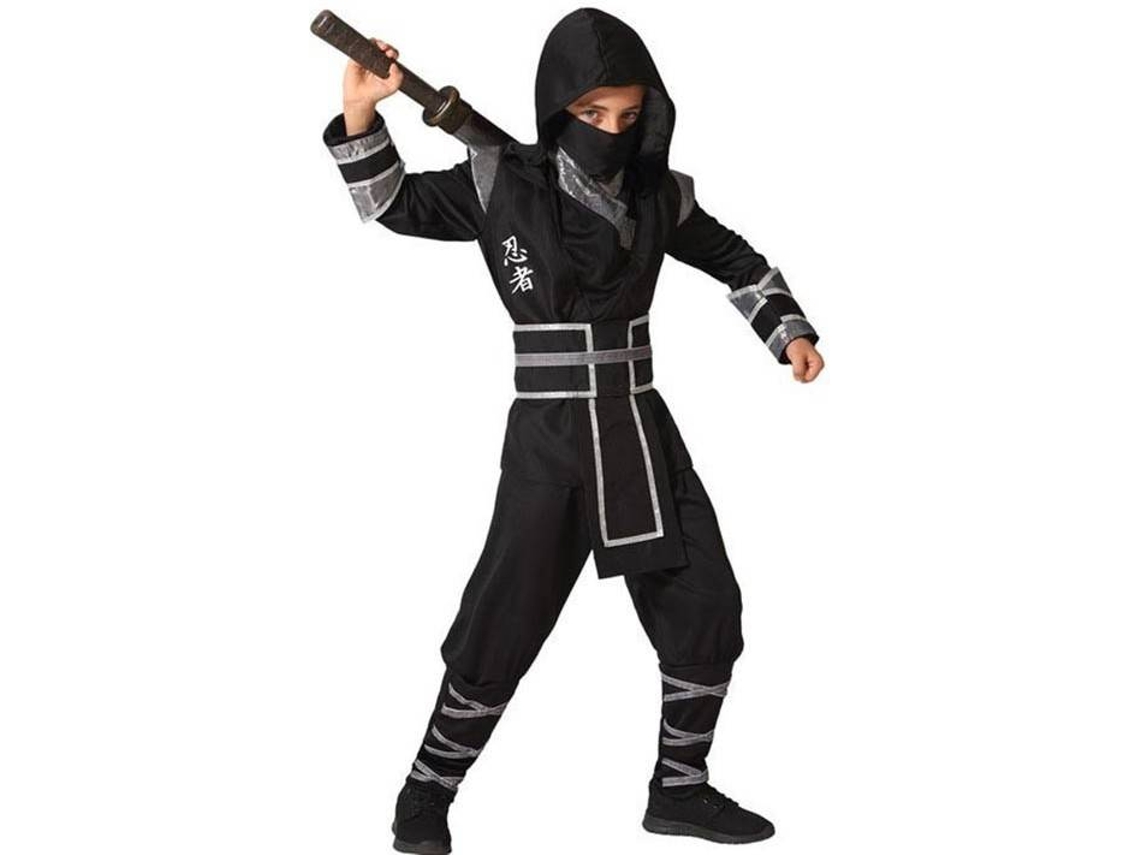 Fato de Menino ATOSA Ninja Preto (Tam: 3-4 Anos)