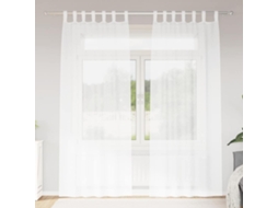 Vidaxl Cortina De Voile 2 Unid. Branco 245 X 140 Cm Poliéster
