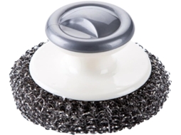 Escova De Lavar Louça Inoomp Com Esfera Aço E Cabo Compacto, Protege As Mãos E É Ideal Para Limpeza Na Cozinha