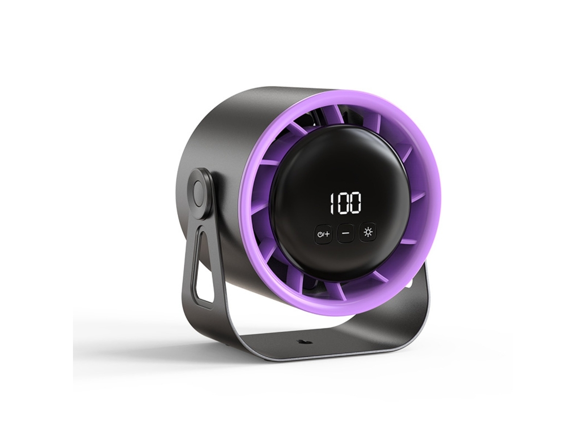 Ventilador De Clipe Com 100 Níveis Velocidade, Bateria Integrada De 2000mah, Visor Digital