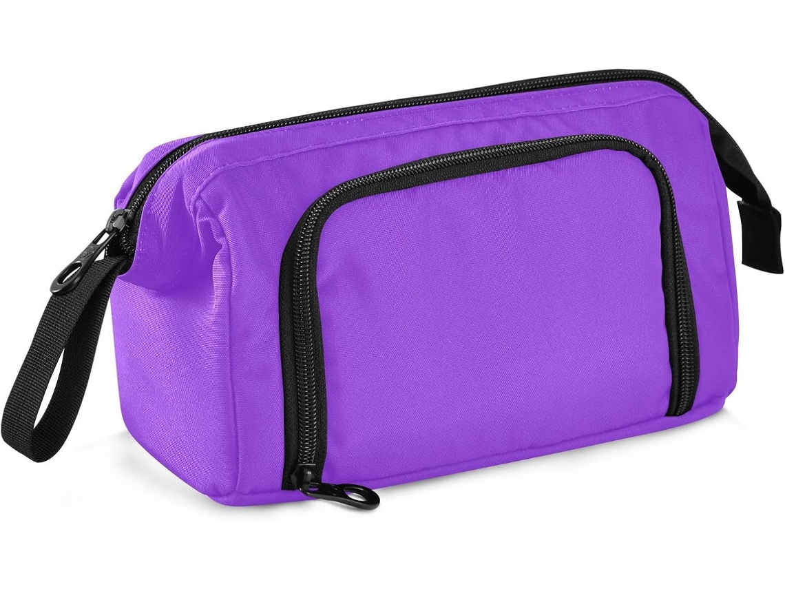 Estojo para Lápis Azul e Roxo Sólido Grande Capacidade Portátil Adolescentes Meninos 24 X 9,5 15 Cm