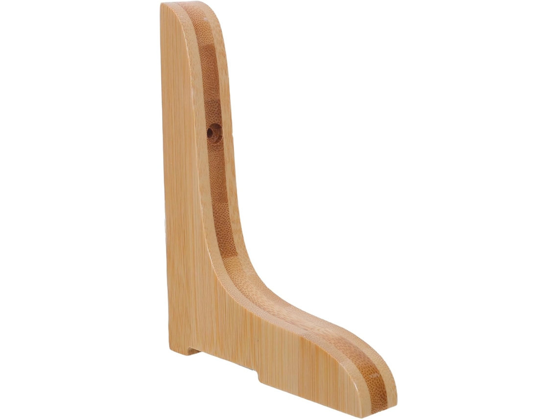 Suporte De Parede Triangular De Bambu Para Prateleiras, Capacidade De Carga