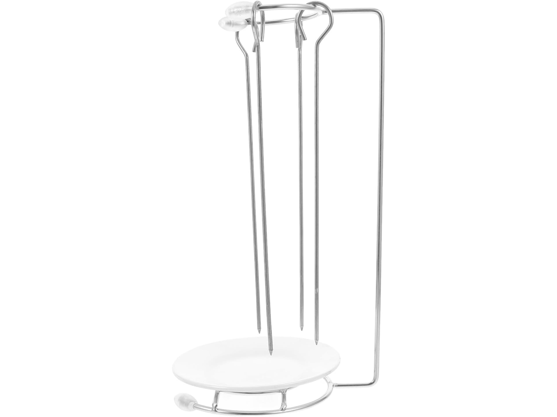 Grelha Vertical em Aço Inoxidável com Suportes para Espetos e Fechos de Liberação Rápida. para Espetos de Carne e CHABERLU