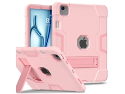 Capa Protetora Para Tablet Contra Quedasipad 12.9 Em Ouro Rosa Com Compartimento Para Caneta. Yunzii (2018/2020/2021/2022)